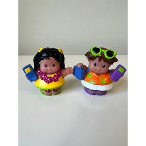 Fisher-Price Little People Vacation Travel Beach 2 Figure Lot 2008